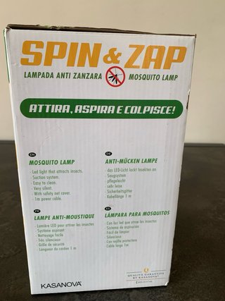 Spin & Zap Lampada Antizanzara