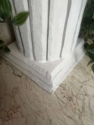 Macetero decorativo beige y verde