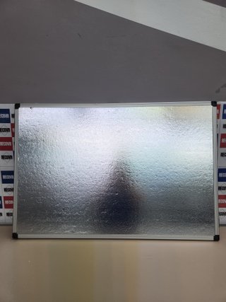 Pizarra Blanca Magnética Triptica, 90 x 60 cm (cerrada), 180 x 60 cm (abierta), superficie de acero lacado, marco de aluminio Bi-Office