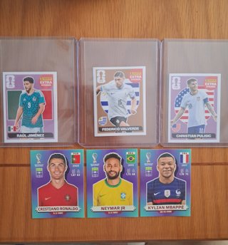 Pack 3 Extra stickers y 3 cromos Reservados