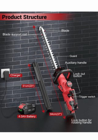 Tagliasiepi Batteria 21V Elettrico Banse