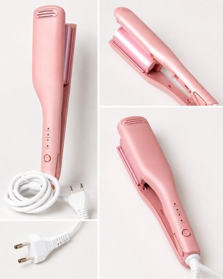 Rizador de pelo rosa