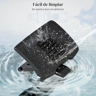 Reposapiés con Altura y Ángulo Ajustable Negro