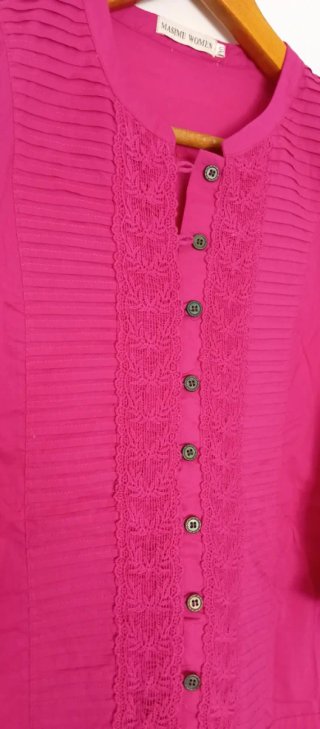 Blusa MASSIMO DONNA rosa fucsia talla 40.