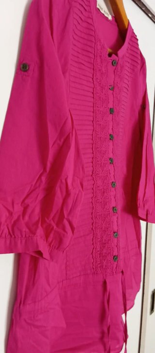 Blusa MASSIMO DONNA rosa fucsia talla 40.