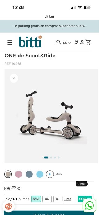 Patinete Scoot and Ride convertible
