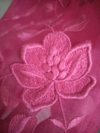 Vestido de fiesta, Vintage, fucsia, talla 36/38,