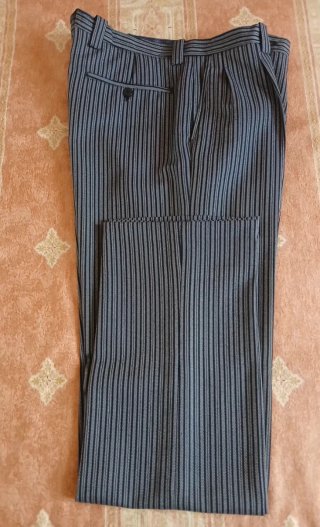 Pantalón de ceremonia rayas negro y gris