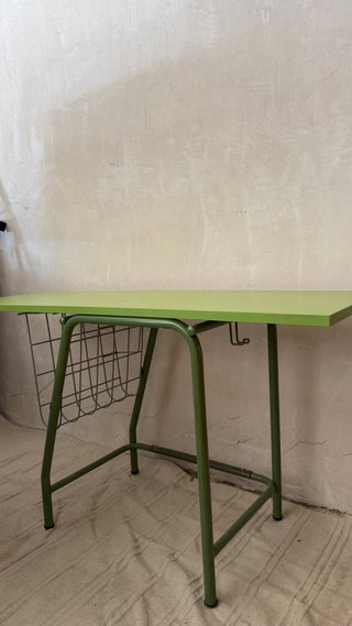 Pupitre escolar vintage verde