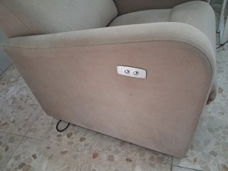 Sofá relax beige tela