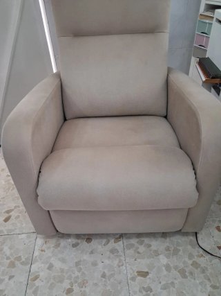 Sofá relax beige tela