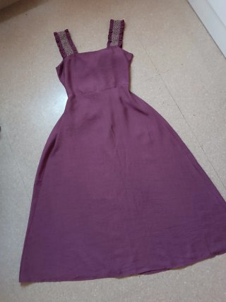 Vestido con lazada talla S