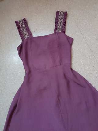 Vestido con lazada talla S
