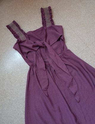 Vestido con lazada talla S