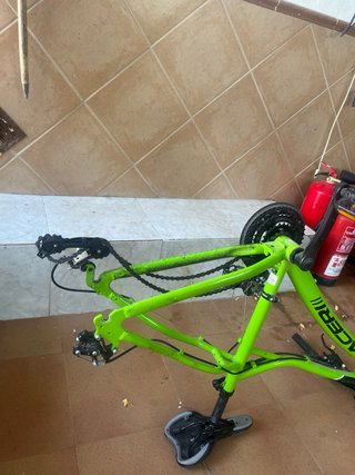 Bicicleta de montaña verde