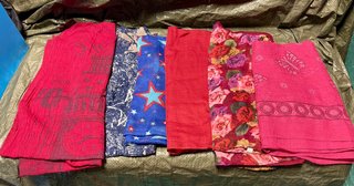 SET DE 6 FOULARDS, PAREOS diferentes medidas