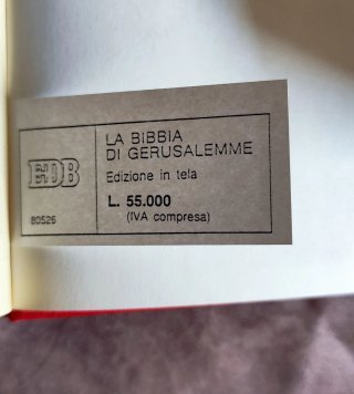 Bibbia di Gerusalemme Edizione in Tela Rossa con C
