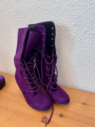 Pack x2 botines y botas lila/morado