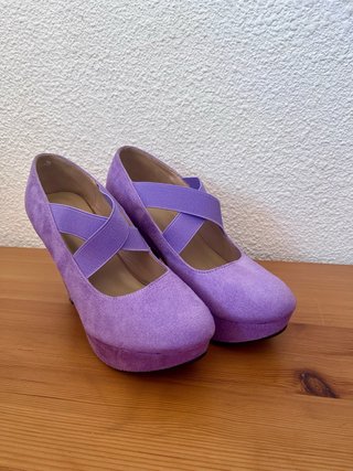 Pack x3 botines/botas/tacones lila/morado