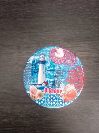 Posavasos souvenir de O Grove Galicia Spain
