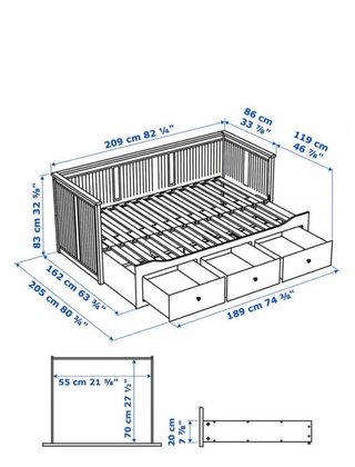 Sofá Cama Diván IKEA Hemnes y 2 colchones d regalo