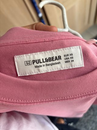 Camiseta Pull&Bear rosa manga larga