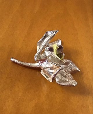 Soprammobile Orchidea Metallo Oro Argento