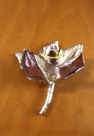 Soprammobile Orchidea Metallo Oro Argento