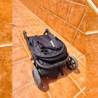 Silla de Paseo Negra Ligera Plegable