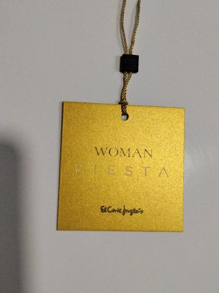 Vestido elegante El Corte Inglés verde y blanco