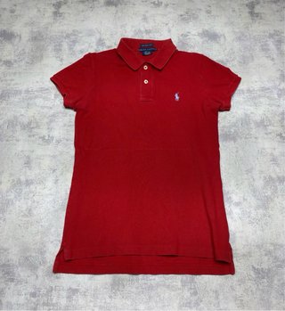 Polo T-Shirt Polo Ralph Lauren Rosso/Blu (M) Donna
