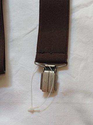 Bretelle marroni Vintage firmate Blue Down. Nuove