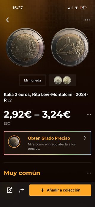 Moneda 2 euros Italia Rita Levi-Montalcini 2024
