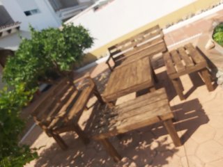 Conjunto Terraza Madera Reciclada