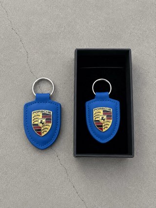 Llavero Porsche Cuero Azul Nuevo