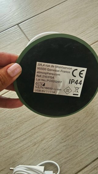 Lámpara de mesa redonda USB