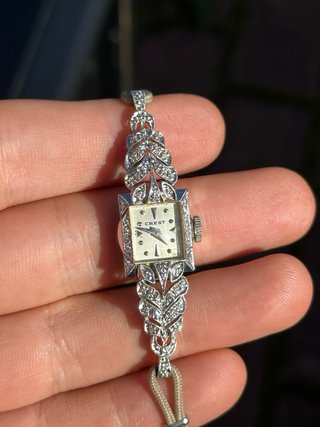 Reloj Crest 14K con Diamantes Caja Original 1957