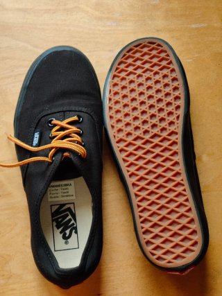 Zapatillas Vans Authentic negras cordones bicolor