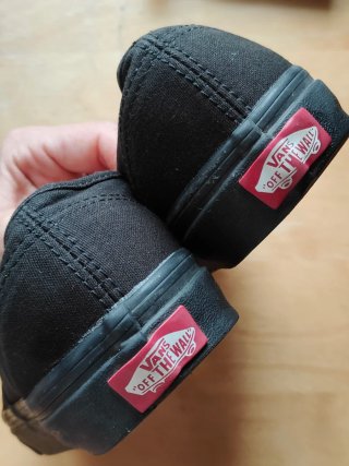 Zapatillas Vans Authentic negras cordones bicolor