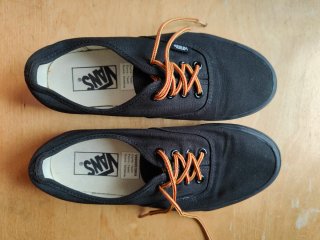 Zapatillas Vans Authentic negras cordones bicolor