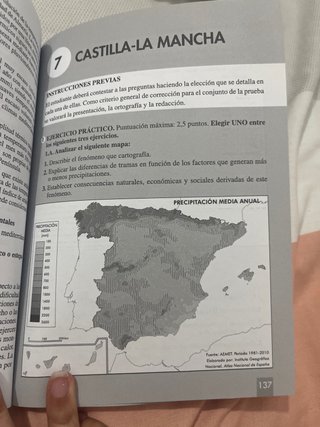 Geografía evaluación de Bachillerato 2021