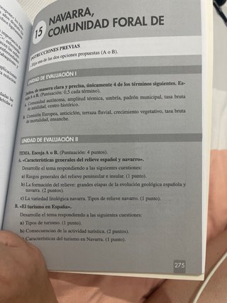 Geografía evaluación de Bachillerato 2021