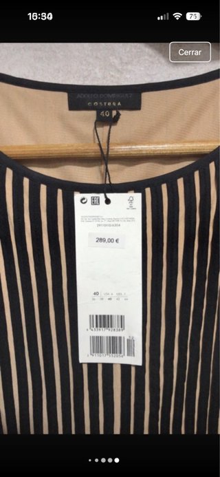 Vestido Adolfo Domínguez Talla 40 Rayas