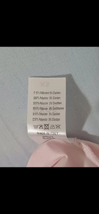 Camicia da notte Exes rosa a righe con pizzo
