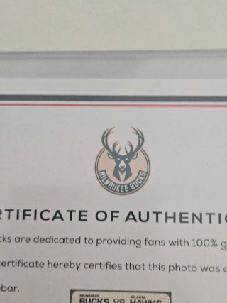 Autografo Kareem Abdul-Jabbar Bucks COA