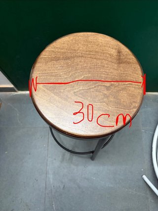 6 Taburetes Alto Madera y Metal