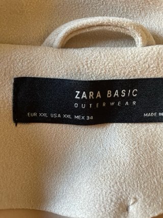 Abrigo fino zara tipo gabardina, imitacion ante