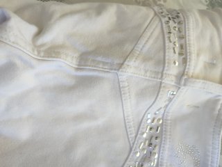 Pantalón pitillo blanco elástico