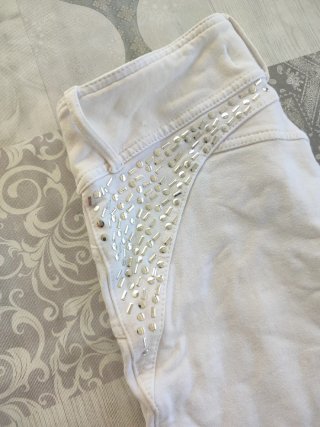 Pantalón pitillo blanco elástico