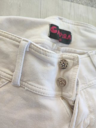 Pantalón pitillo blanco elástico